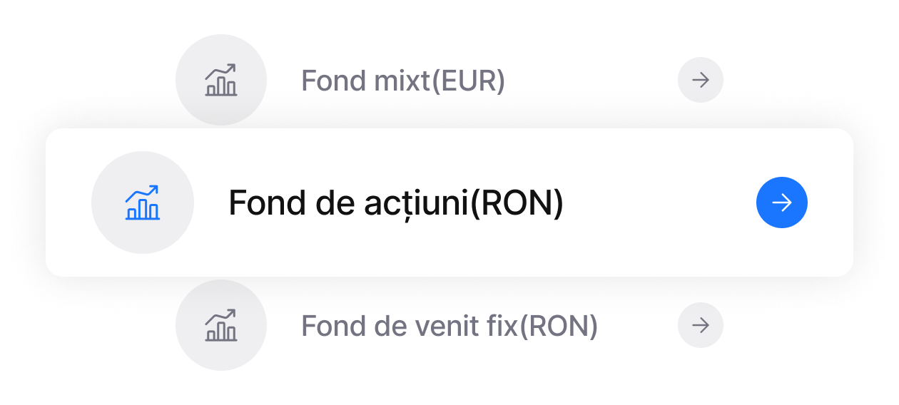 Ai vedere de ansamblu Vezi toate fondurile deținute de tine și randamentul acestora.