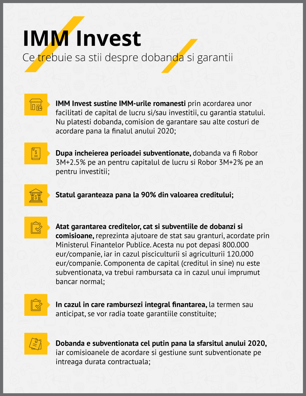 Infografic IMM Invest Ce trebuie sa stii despre dobanda si garantii