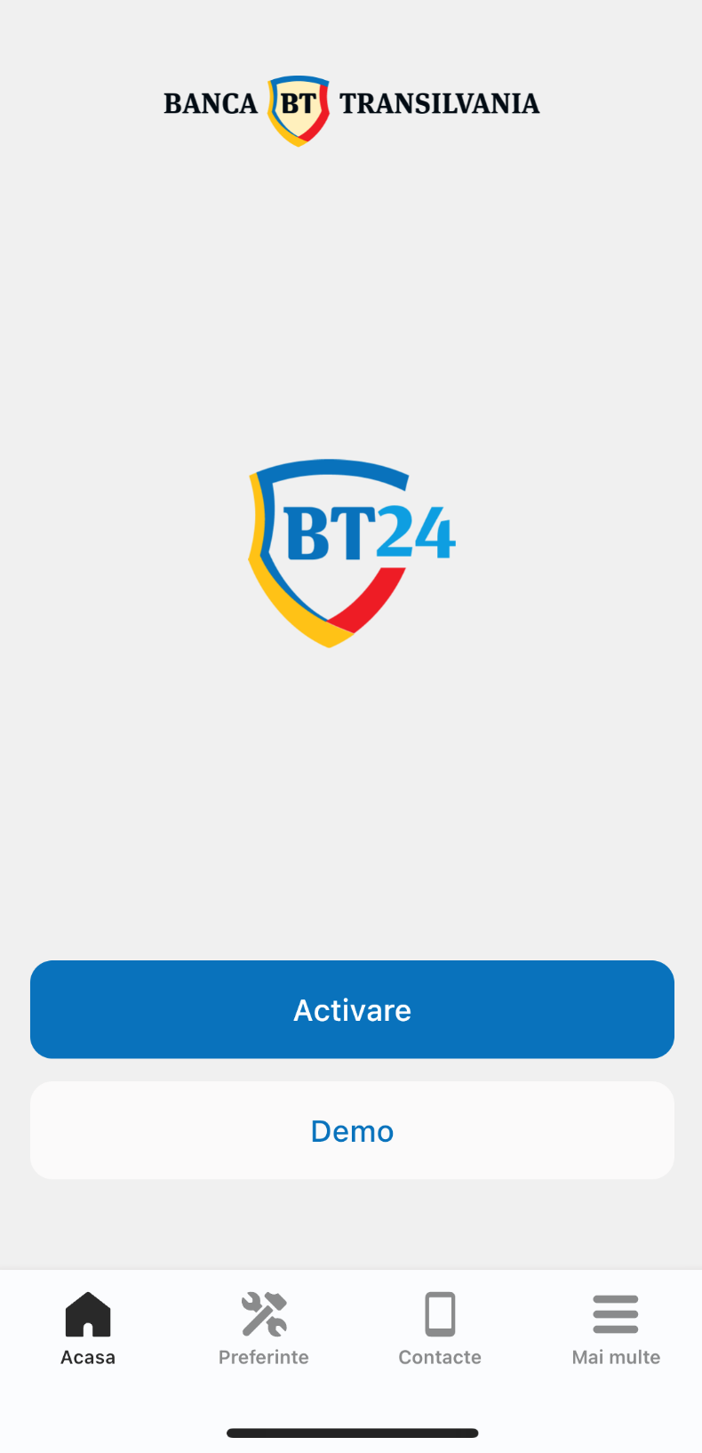 Accesare opțiune „Activare” - BT24 Internet Mobile