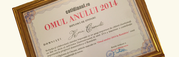 Horia Ciorcila, Presedintele Bancii Transilvania, desemnat Omul Anului 2014
