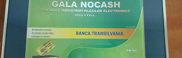 BT- Banca anului in piata cardurilor, emitentul cu cele mai active carduri de credit, iar BT Visa Electron cardul de cumparaturi al anului la Gala NOCASH