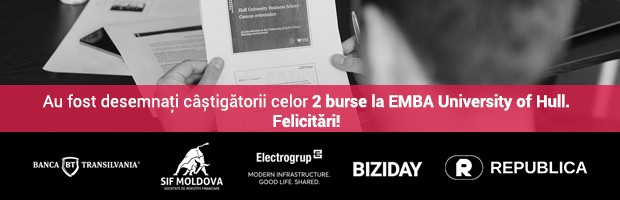 Castigatorii celor doua burse EMBA University of Hull, fiecare a 15.000 euro