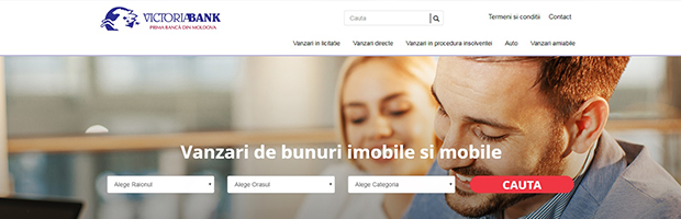 Premiera in Republica Moldova: Victoriabank lanseaza o platforma cu active de vanzare