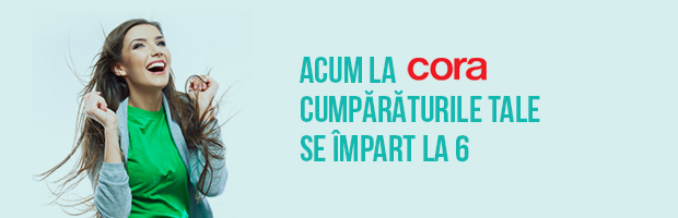 Nou: cumparaturi in 6 rate fara dobanda, cu cardul STAR, la CORA